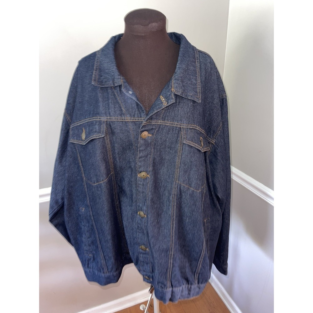 Duke Haband Dark Blue Denim Jean Jacket Big & Tall 4X‎